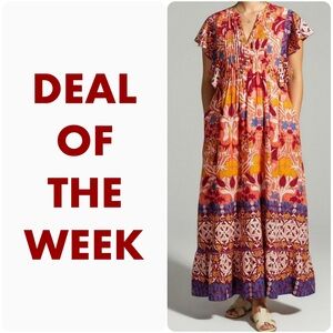 MAEVE x ANTHROPOLOGIE Cassandra Maxi Dress, Multicolor, XXS